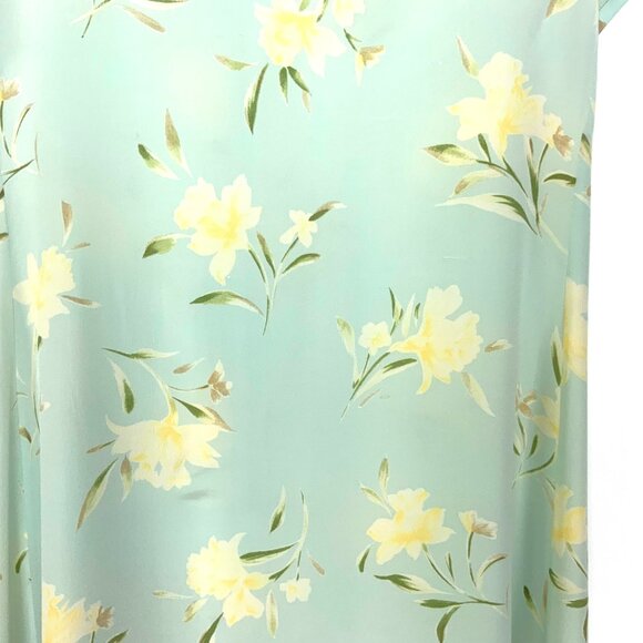 Vintage 100% Silk Maxi Floral Romantic Cottagecore Dress By Rena Rowan Sz 14P - Picture 10 of 16